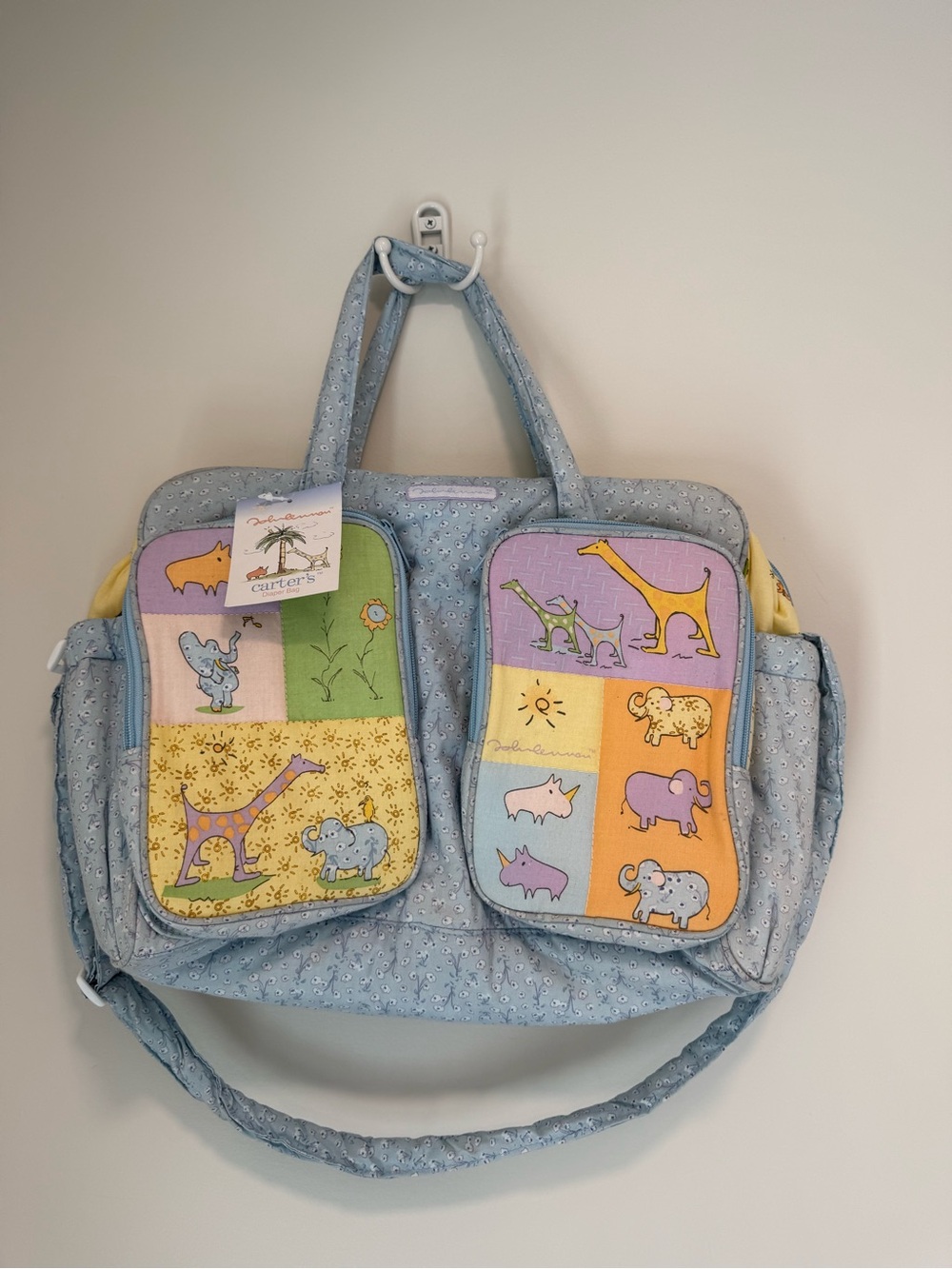 Carters John Lennon Diaper Bag Baby RARE Infant Real Love Animal Parade